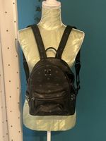 MCM Rucksack schwarz Visetos Leder guter Zustand
