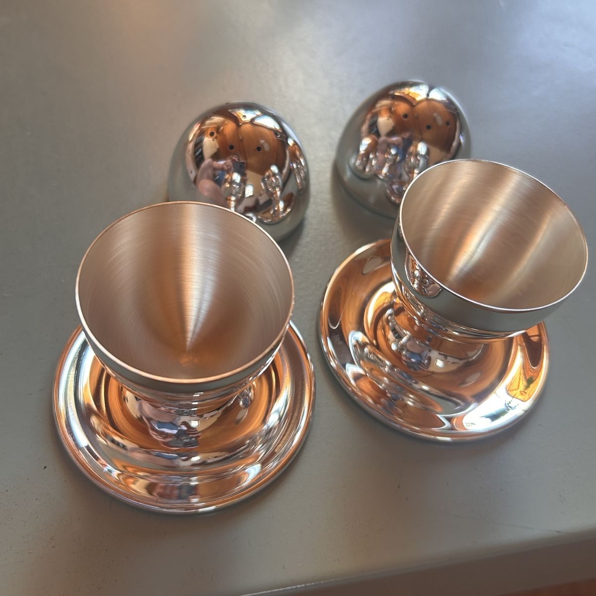 Jezler Sonstiges Geschirr: Jezler Millennium Edition Massiv Silber Eierbecher 2er Set – Gebraucht aus Laufen von belleskulptur 5