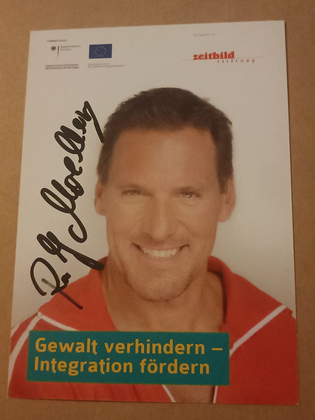 Autografi: Ralf Moeller - handsignierte Autogrammkarte – Usato da Menziken venduto da Artographs
