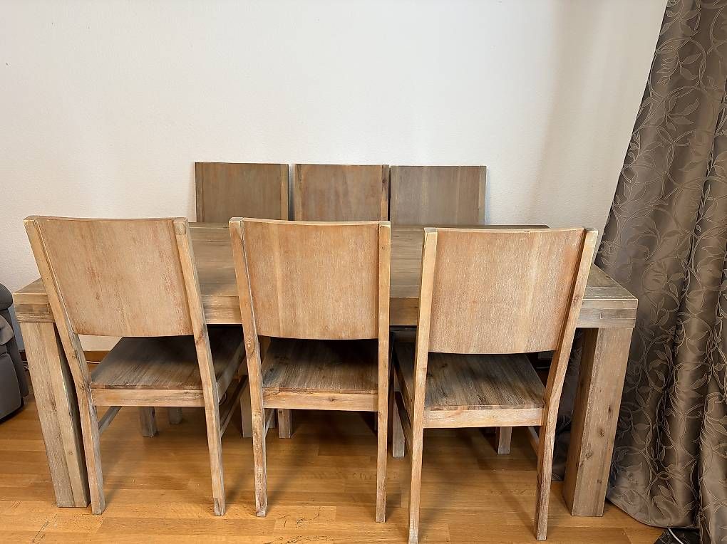Set de table et chaises: Holz Tisch 6 stühle – D'occasion à Zürich par fcold 2