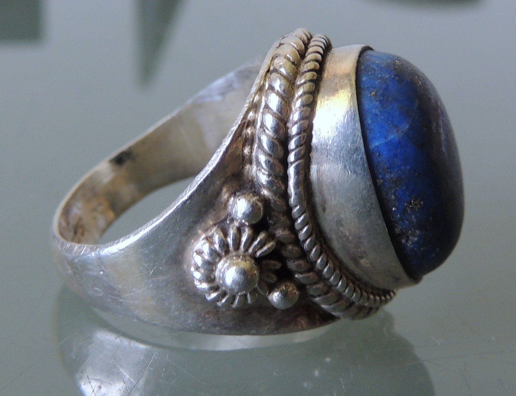 Anelli: Lapislazuli Silber 925 Fingerring Gr. 57 – Usato da Waldenburg venduto da schaller707 3