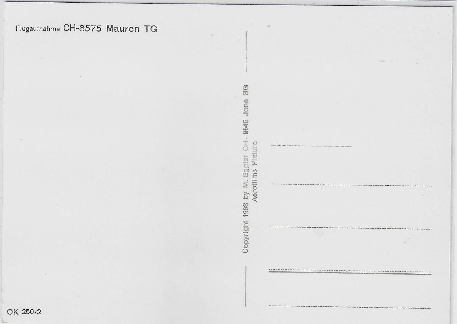 Ansichtskarten: Flugaufnahme Mauren TG – Antik aus Ettingen von Kartenplanet 1