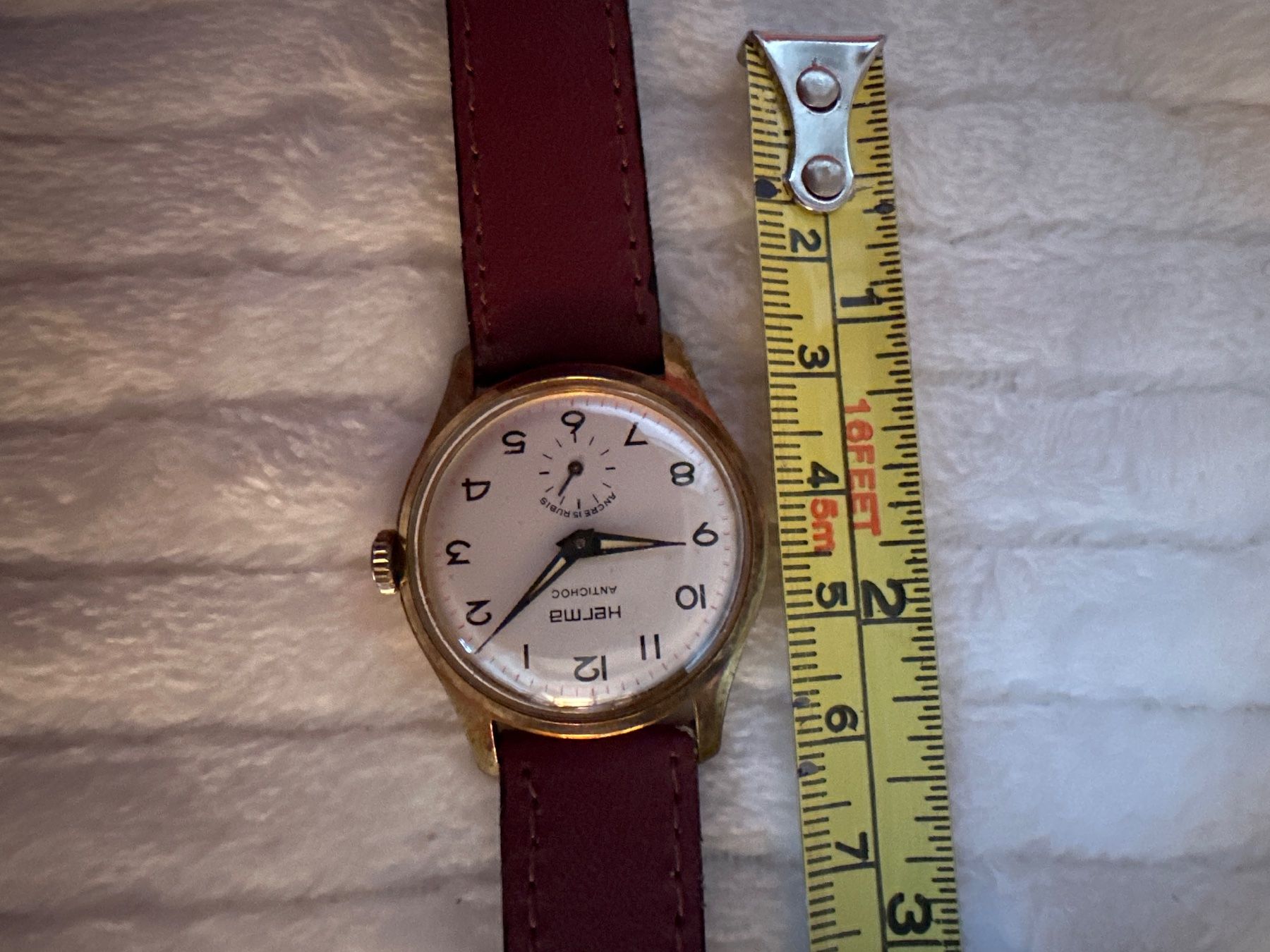 Orologi: Alte Armbanduhr Herma Swiss – Usato da Herbriggen venduto da Sehrazade 5