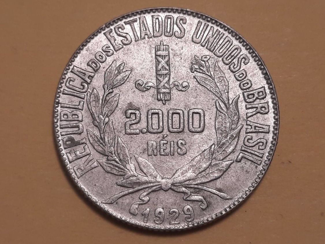 Tutti le monete: Brasilien 2000 Reis 1929 Silber – Usato da Buchs SG venduto da numispatica 1