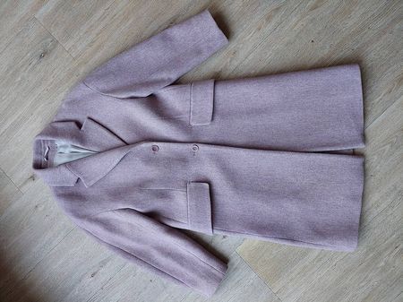 Wie NEU! COS Mantel 70% Wolle 36 38 Flieder