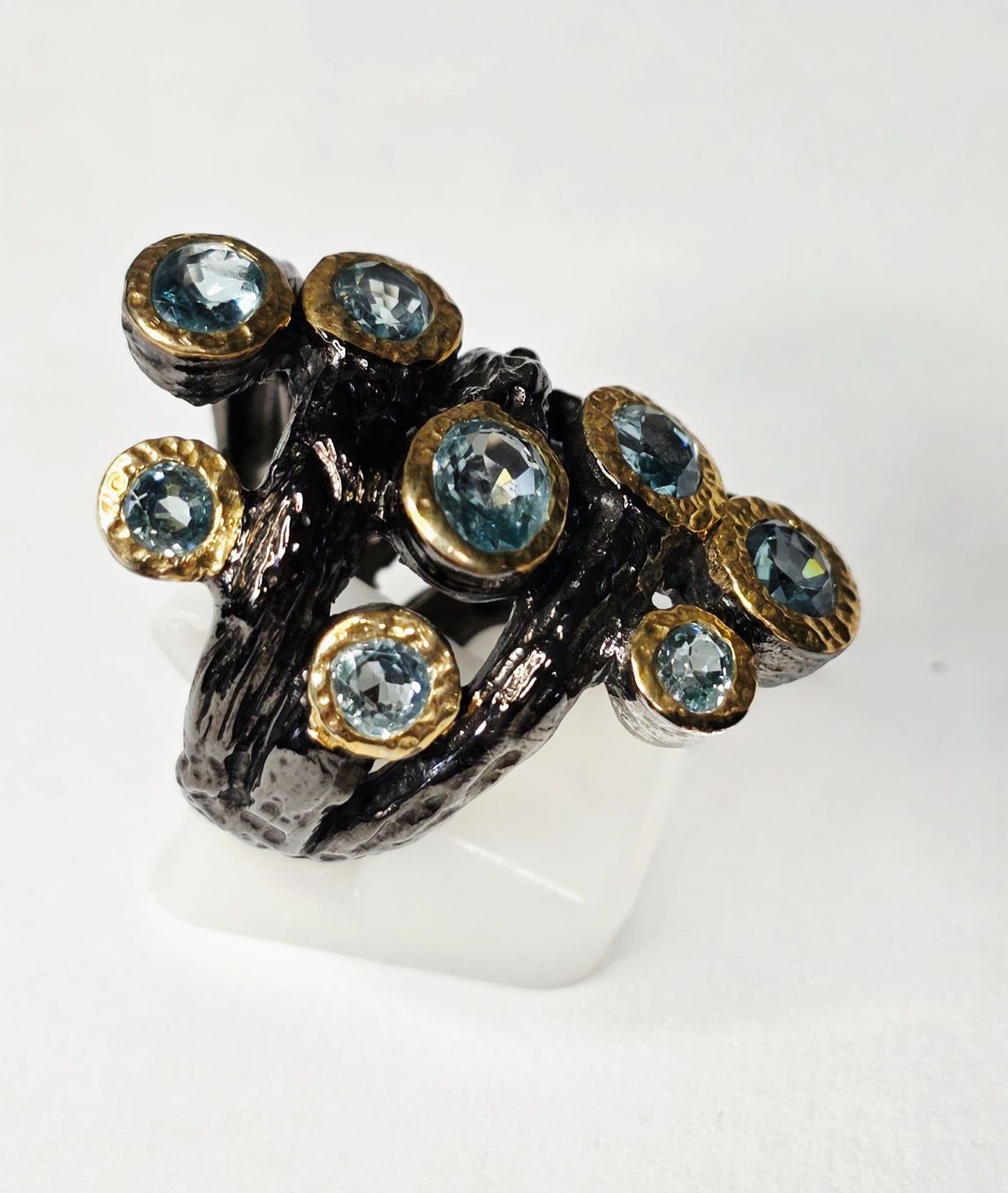 Anelli: Zierring Blau Topas – Nuovo (secondo la descrizione) da Zürich venduto da Benedikt21 3