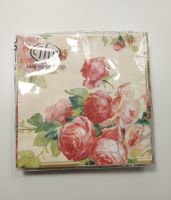 Neu! Serviette 20Stück, orig.VP, Rosen-Motive, Twint:Ja