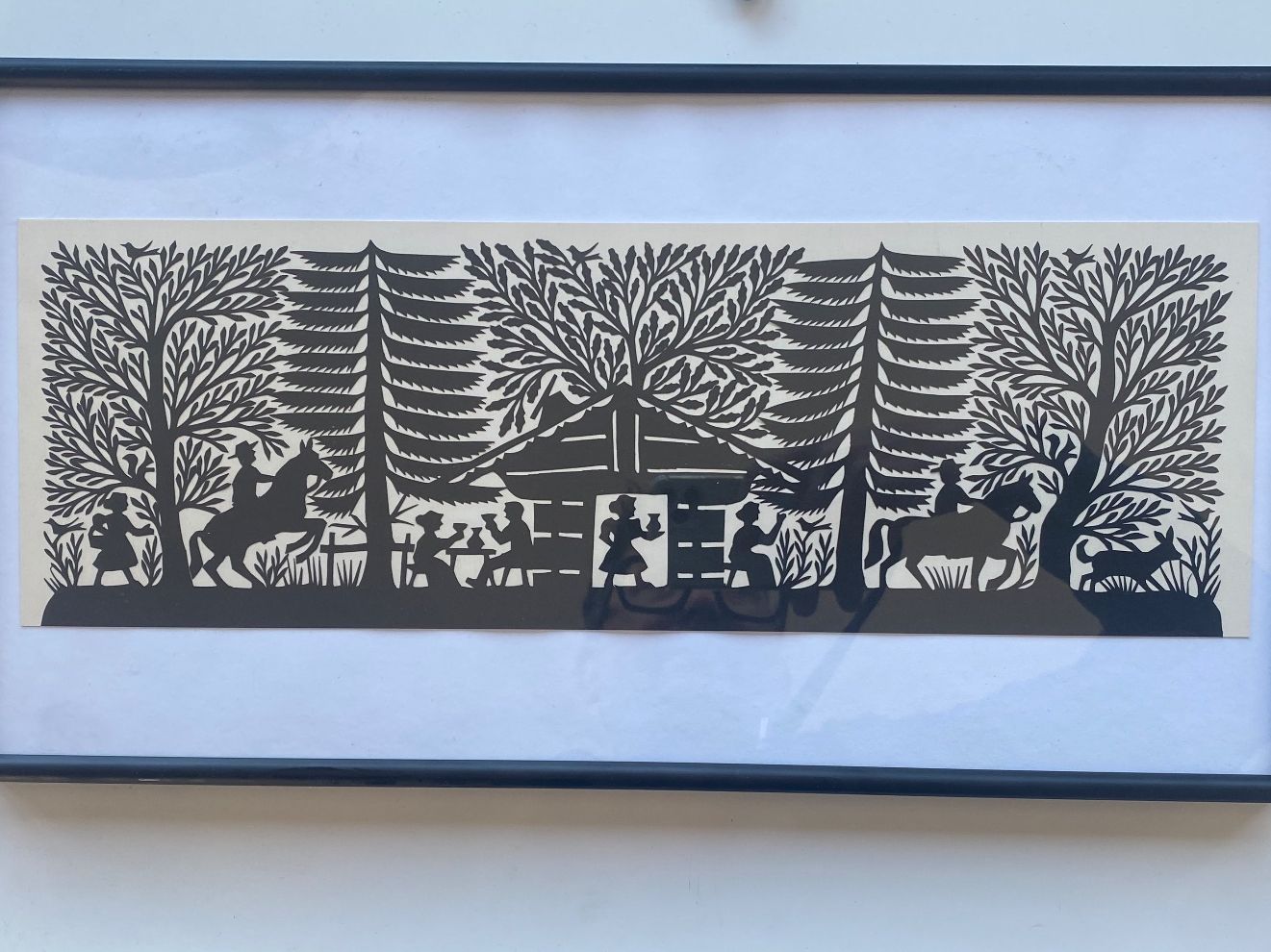 Grafica & Litografie: David Regez, Scherenschnitt "Reiter im Wald" – Usato da solothurn venduto da soko75 4