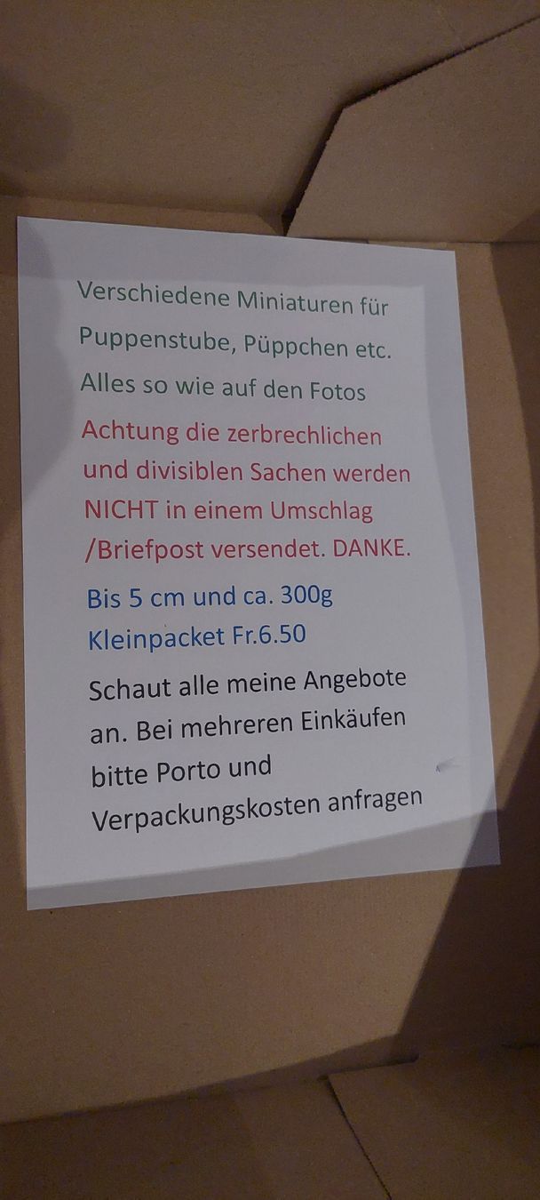 Case e mobili per bambole: 2 Puppenstubenbildli – Usato da Muri AG venduto da nindo1 8