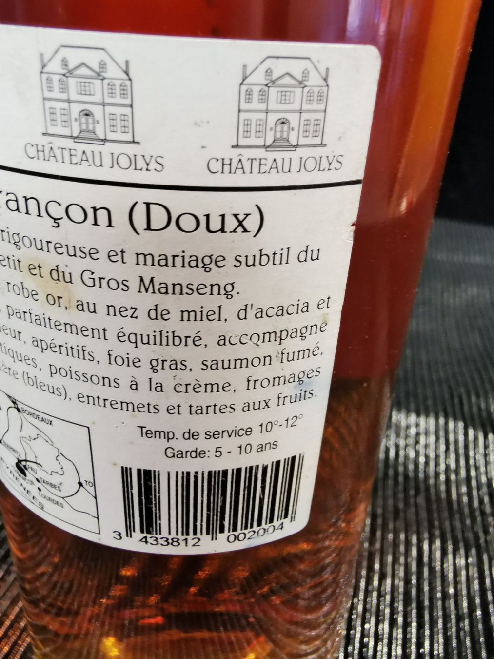 Vino: CHÂTEAU JOLYS JURANÇON 2000 – Nuovo (secondo la descrizione) da Genève venduto da Leboucheoreilles 6