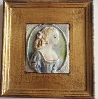 Cadre ancien femme époque fin XVIIIe