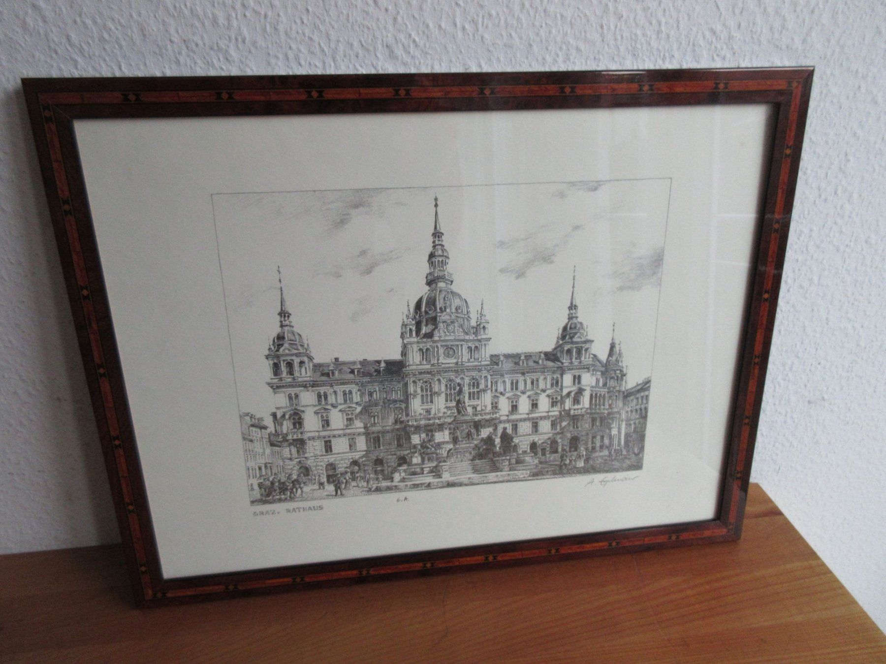 Grafica & Litografie: Graz Rathaus, Lithographie, E.A. Künstlerexemplar – Usato da Binningen venduto da mondoantico