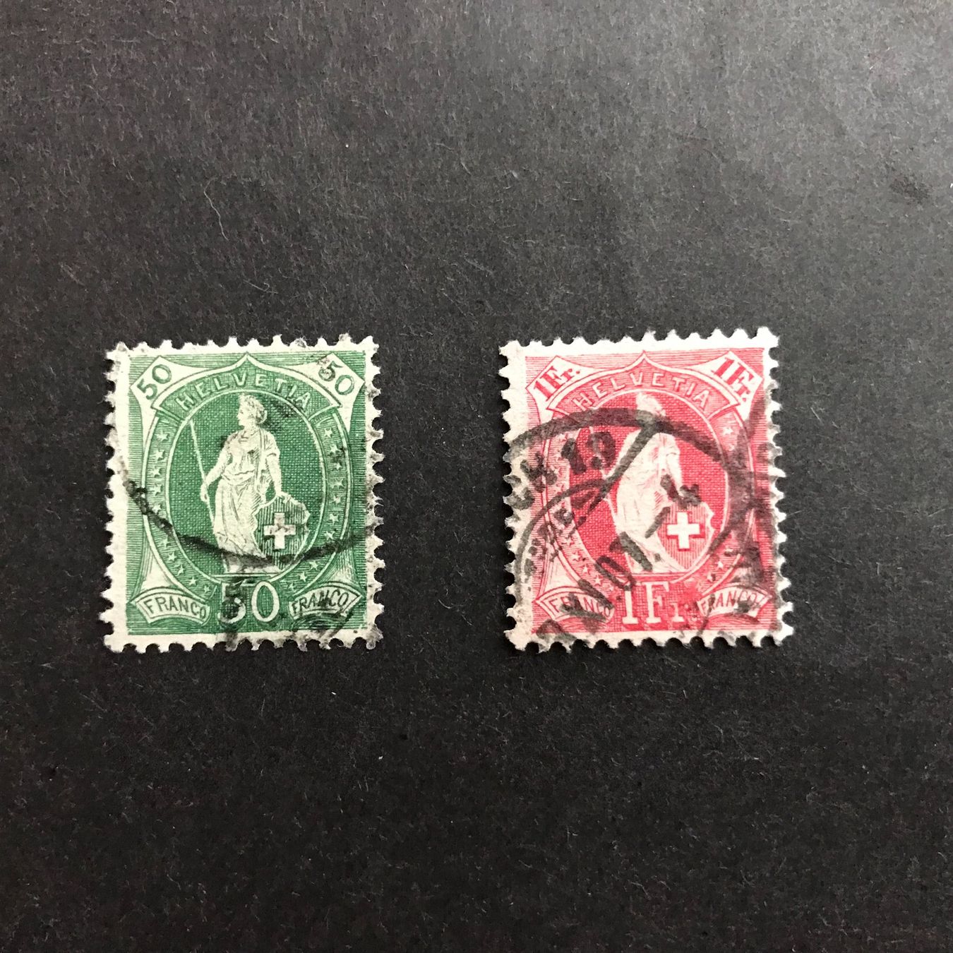 Tutti i francobolli: 90C, 91C, 1907, entwertet – Usato da Uitikon Waldegg venduto da Gooddeal05