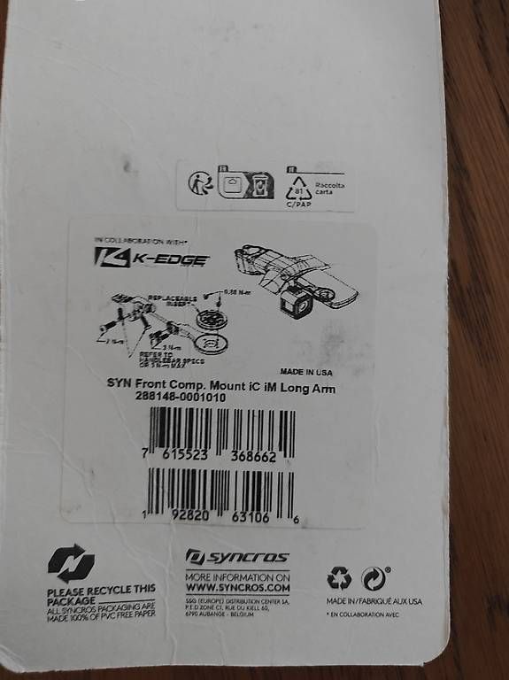 Pezzi di ricambio: Syncros Front Computer Mount IC IM Long Arm  Neu – Nuovo e nell'imballaggio originale da Zürich venduto da tobigs 1