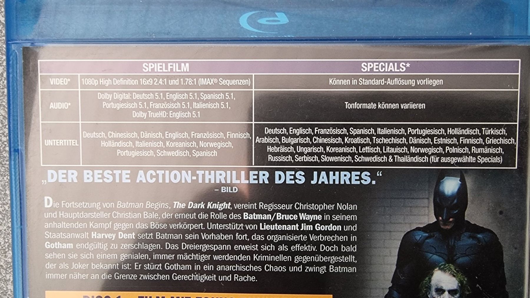 Alle DVDs: Blu Ray - The Dark Knight / 2 Disc – Gebraucht aus Oetwil am See von fineli2 1