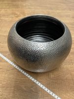 Übertopf, kugeli mit struktur, silbern
