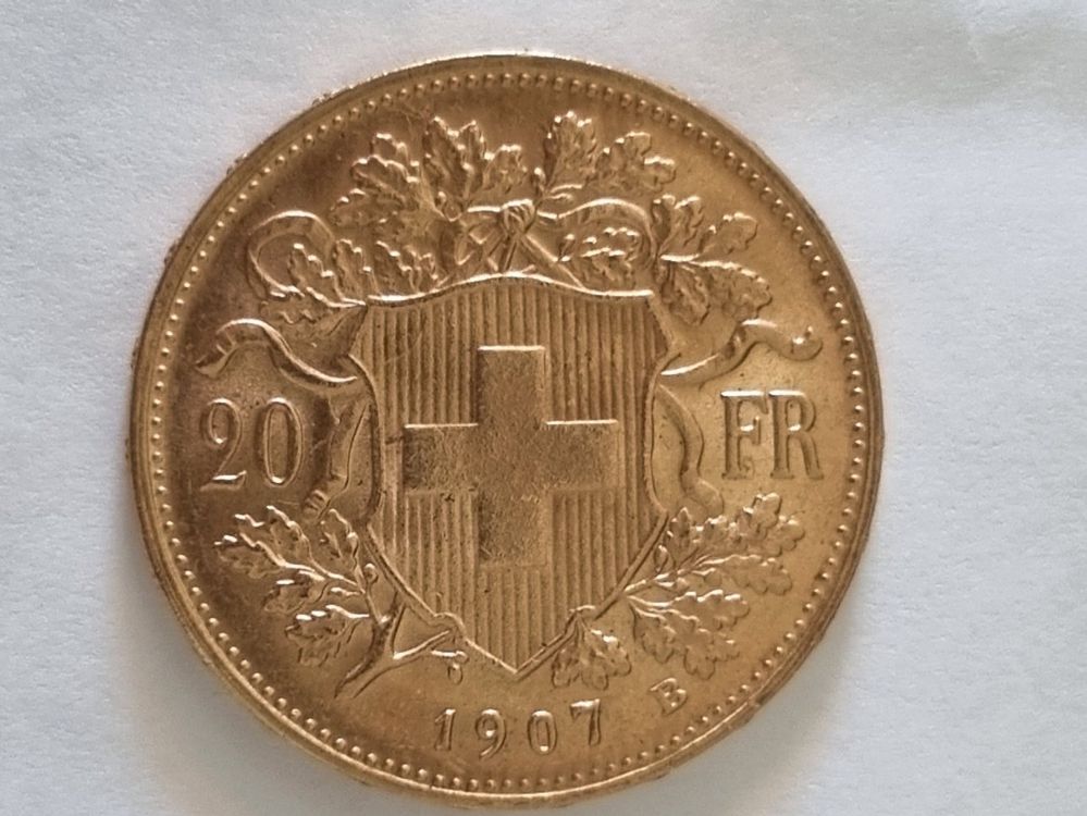 Vreneli 20 Fr 1907 B RARE | Kaufen auf Ricardo