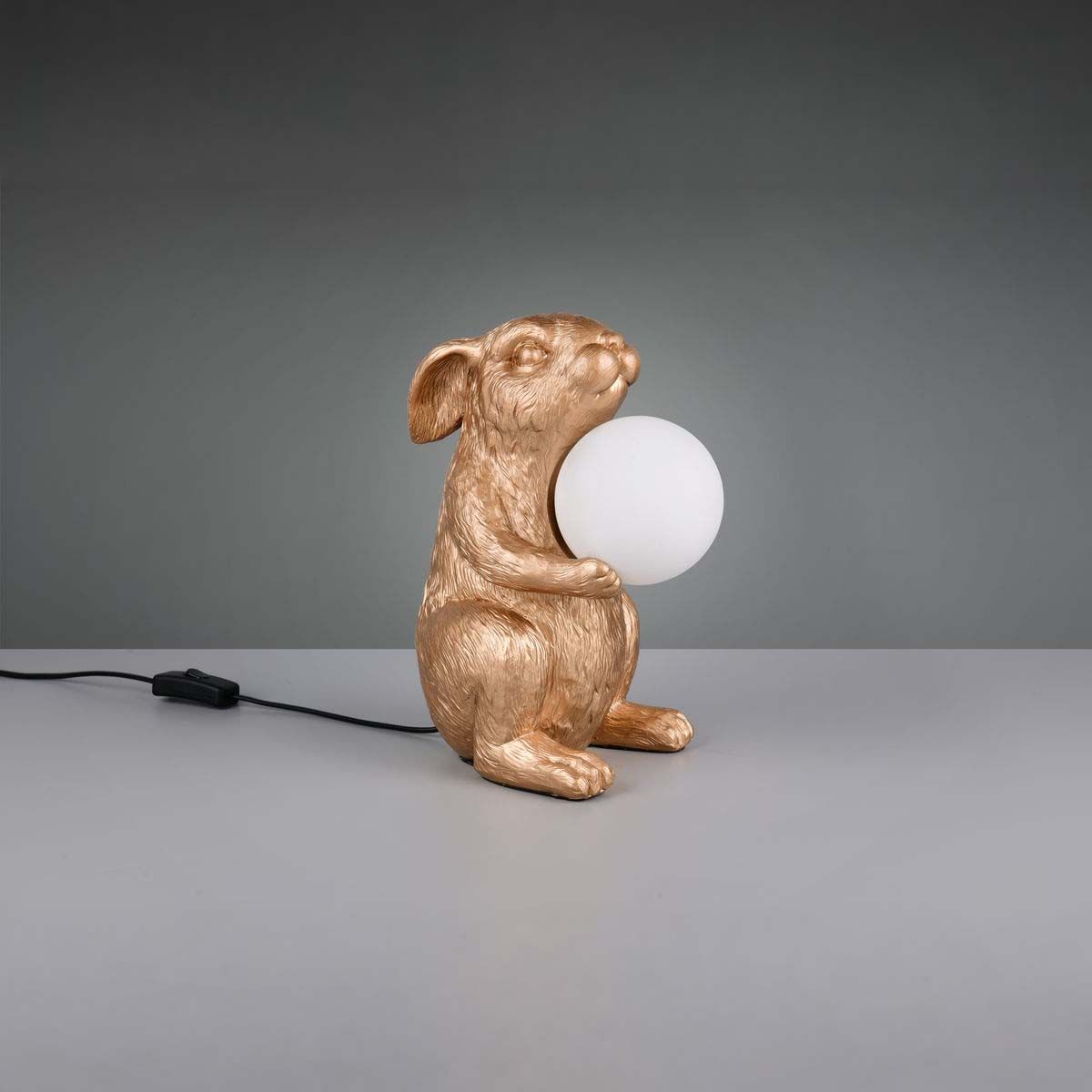 Lampade: Tischleuchte, Gold, Hase, 28 cm Höhe – Nuovo (secondo la descrizione) da Kreuzlingen venduto da Smart-Light 5