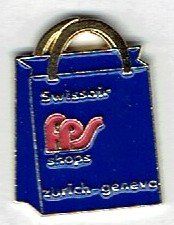 Swissair Placchette & Badge: Swissair Shops Zürich-Genf – Usato da Hinterkappelen venduto da Schampus