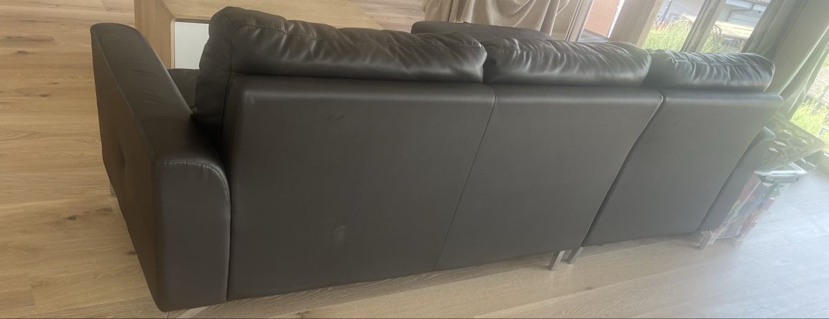 Divani: Ecksofa Leder dunkelgrau gebraucht Grösse L – Usato da Muri AG venduto da Astrit304 2