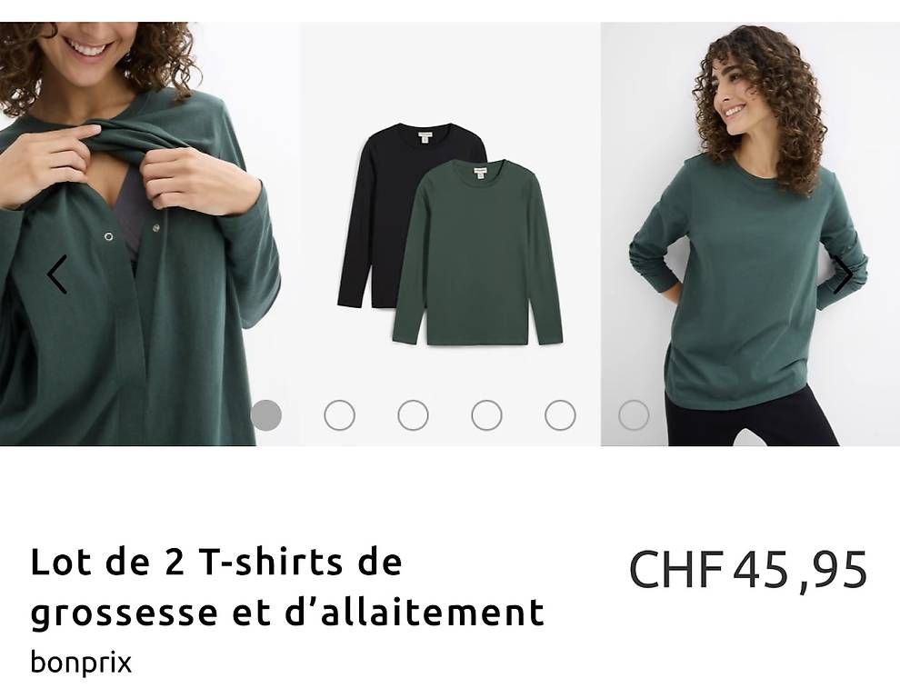 Lotti di vestiti: Lot 2 pulls léger pour allaitement neufs – Usato da Grand-Lancy venduto da ssa_k59z
