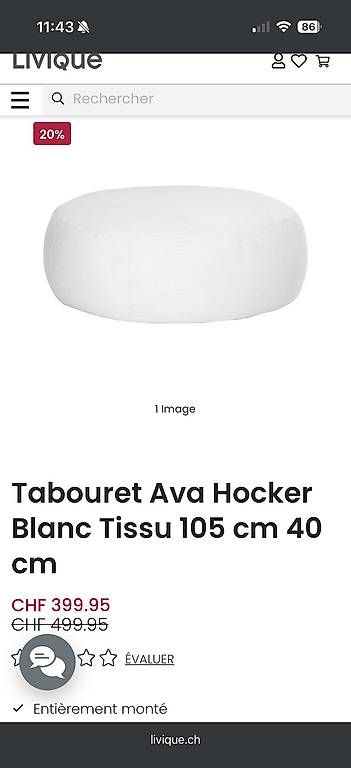 Sgabelli: Pouf Ava 105 cm neuf  – Usato da Bussigny venduto da WarKLoR_ 3