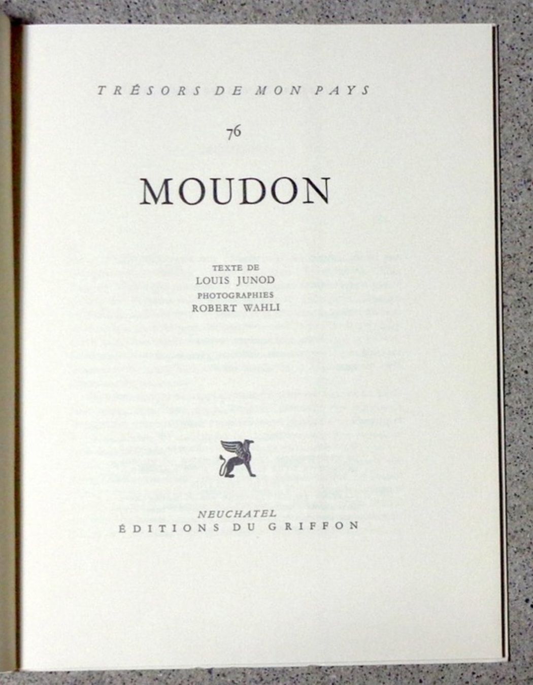 Libri: Trésors de mon Pays - Moudon – Usato da Le Locle venduto da LibrairieLaBergerie 1