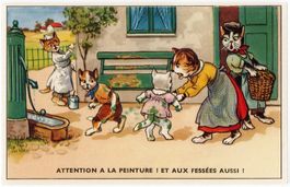 L 182 CHATS PERSONIFIÉS - PERS. KATZEN Attention... Belgique