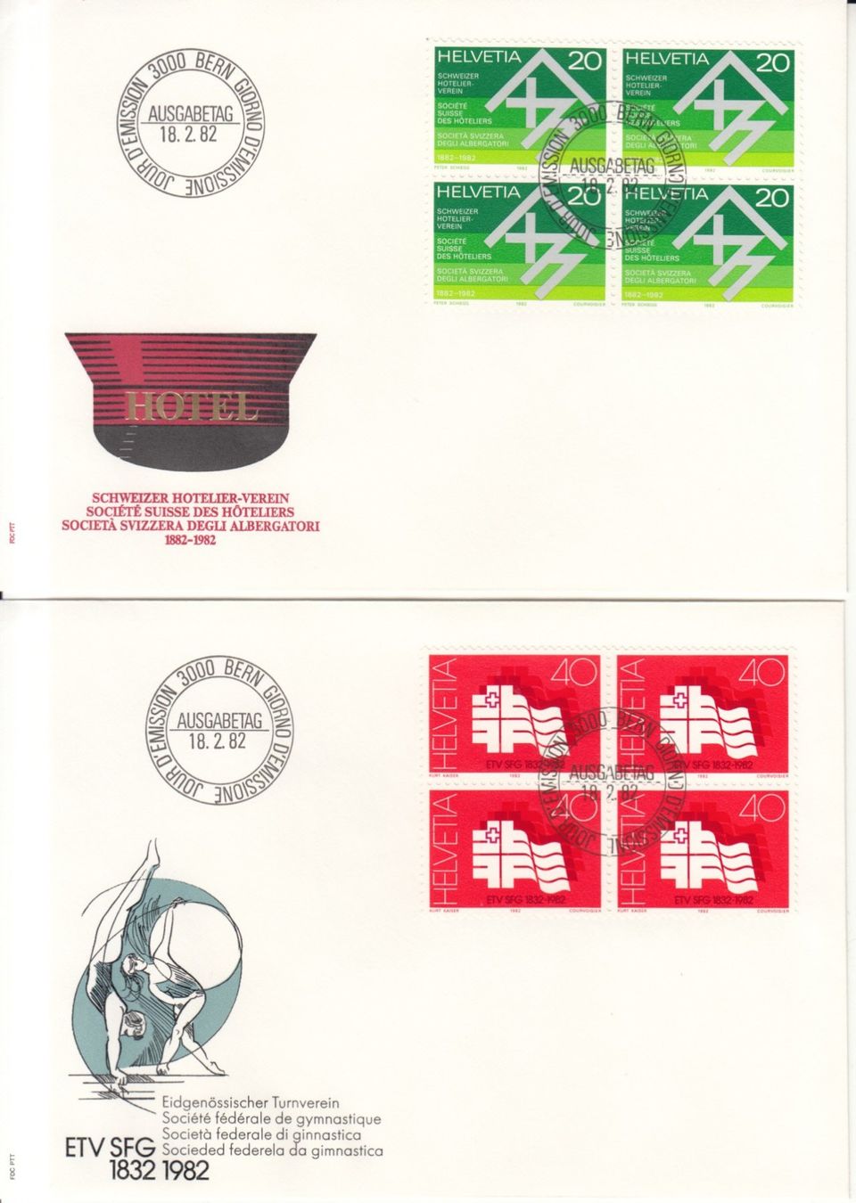 Tutti i francobolli: SBK 663 - 667 im 4er-Block FDC – Usato da Bürglen TG venduto da StampGraf 1