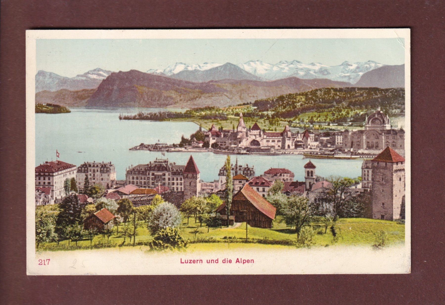 Cartoline postali: LUZERN und die Alpen – Usato da Pully venduto da nicecards