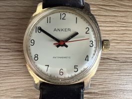 Vintage ANKER Antimagnetic Uhr – läuft