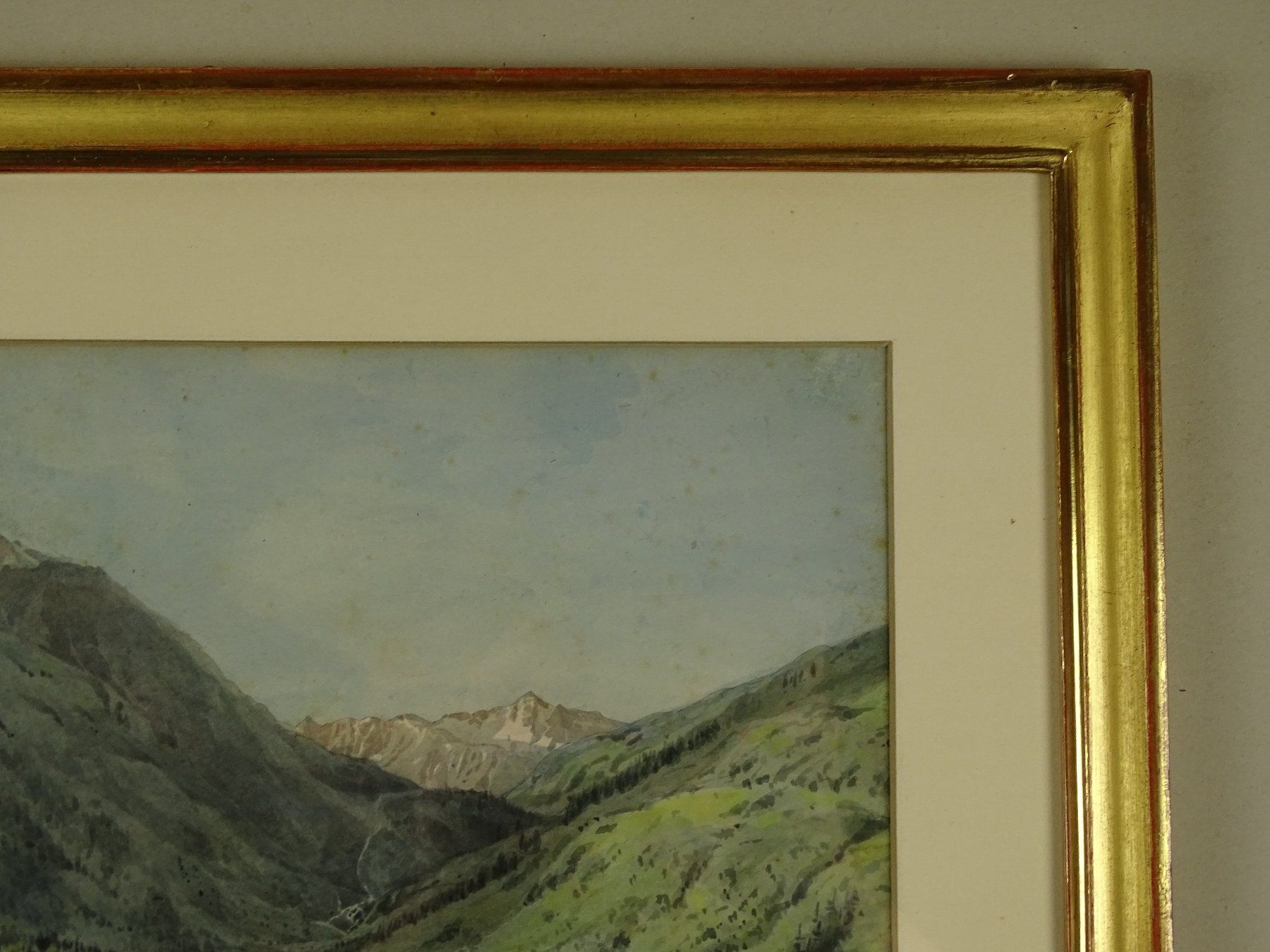 Dipinti: HINTER KLOSTERS-MONBIEL, AQUARELL – Usato da Grüningen venduto da Kartensammler 4