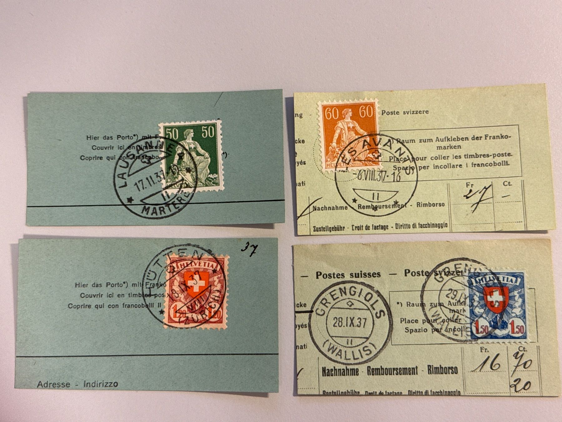Tutti i francobolli: 1937 Altschweiz, gestempelt – Usato da Küssnacht am Rigi venduto da SUOMIMASTER