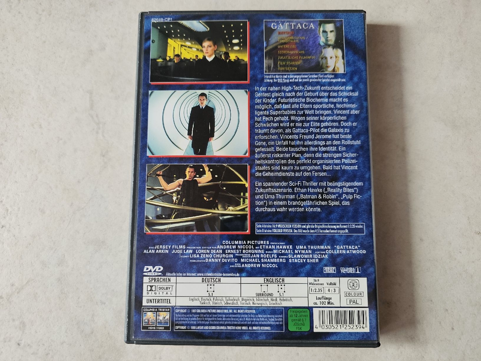 Tutti i DVDs: Gattaca  /  (Ethan Hawke & Uma Thurman) – Usato da Schneisingen venduto da backstore24 1