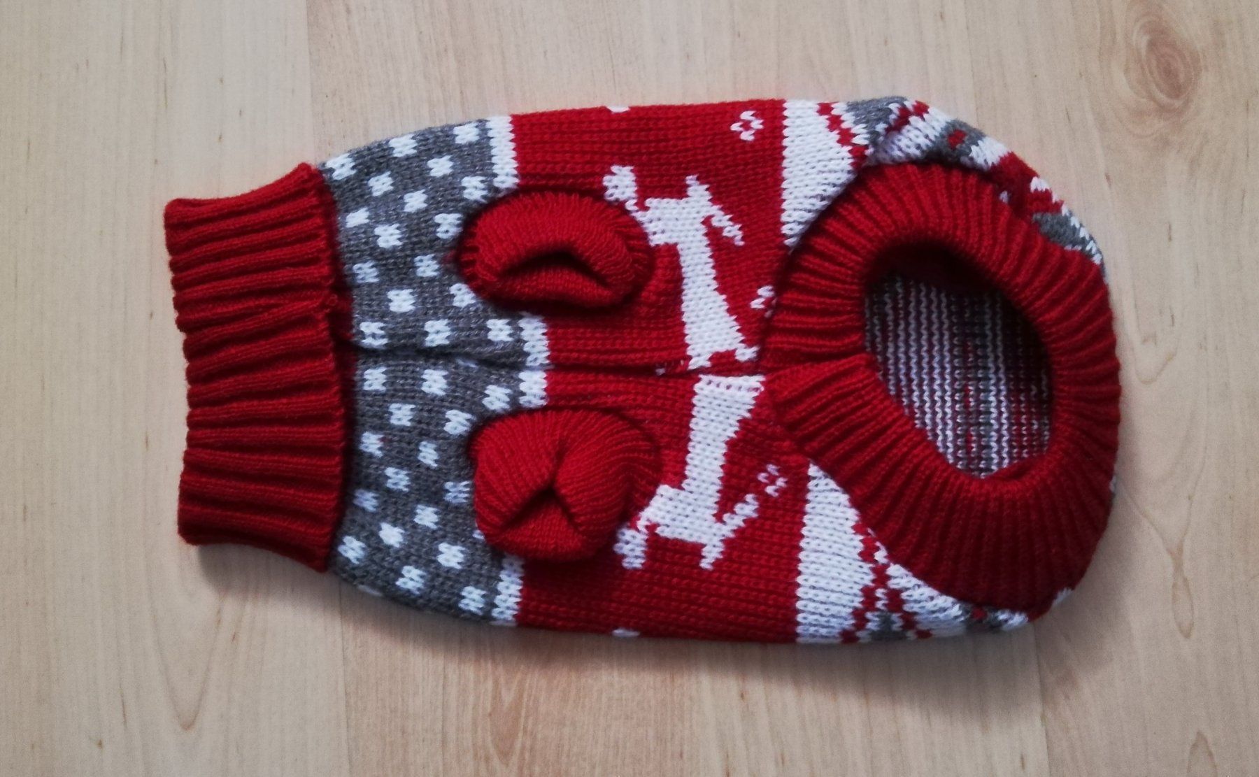 Bekleidung: Warmer Hunde Strickpullover rot 32 cm Rückenlänge – Neu und originalverpackt aus Rüegsauschachen von W4PAW 2