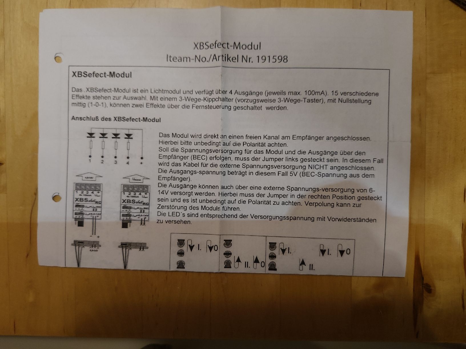 RC Modellbau:  XBSefect 4 Kanal Blitzer Effekt Modul – Gebraucht aus Schaffhausen von pa0815 1