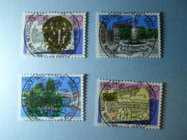 1990 NABA Genf W68-W71 ET Voll Philatlie-Stempel Geneve