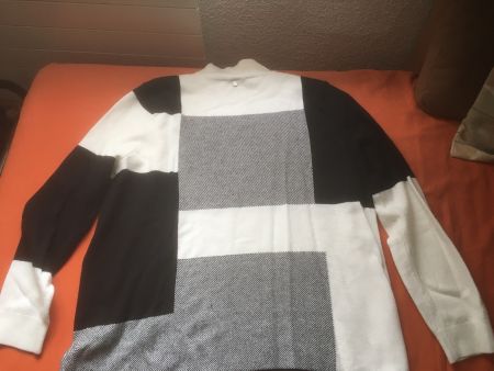 Gerry Weber Edition Pullover, Gr. 42, Schwarz-Weiss Kariert