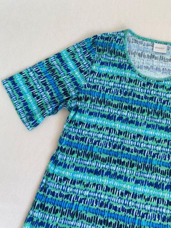 Damen T-Shirt blau grün