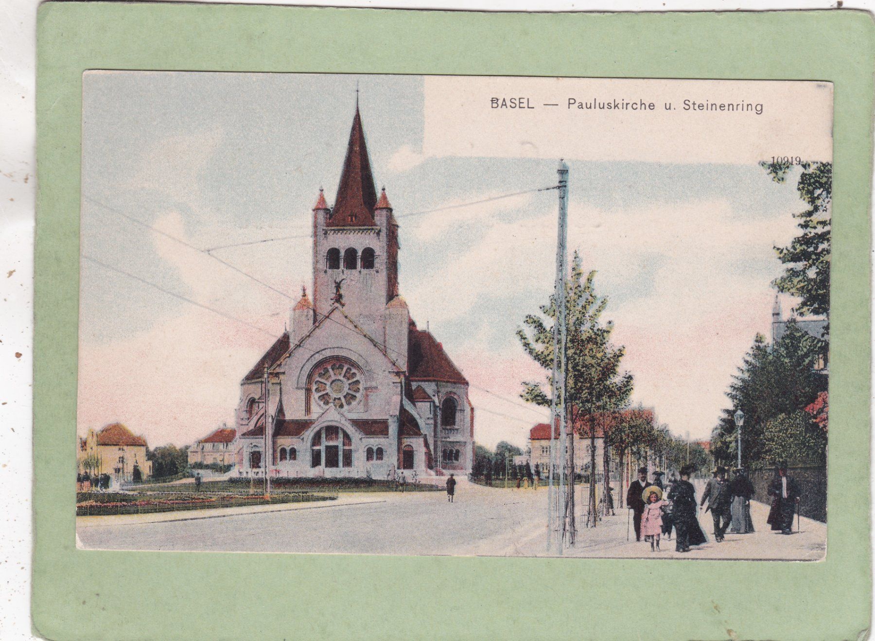 Ansichtskarten: Basel Pauluskirche u. Steinenring – Gebraucht aus Herisau von Lisegrat2008