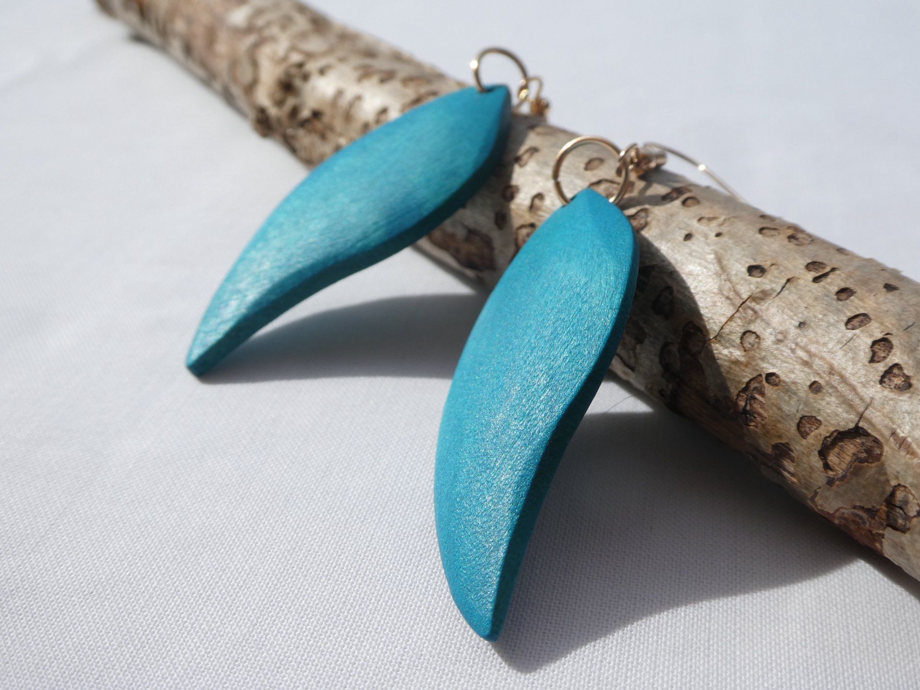 Orecchini pendenti & Orecchini a lobo: Grosse Ohrhänger aus Holz, Modeschmuck; neuwertig – Nuovo (secondo la descrizione) da Gattikon venduto da kaandooh 1