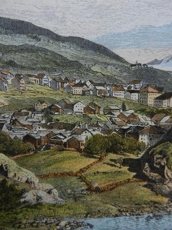 Gravures: Scuol Schuls koloriert – D'occasion à Risch par Rischli15 4