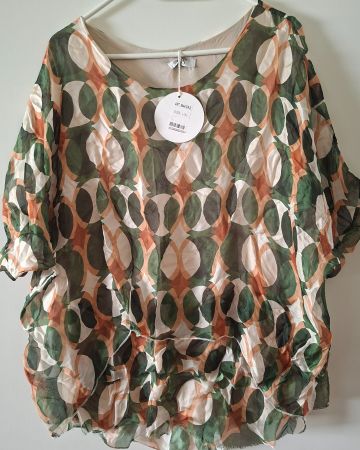 Damen Bluse mit Muster Grösse L/XL NEU mit Etikett