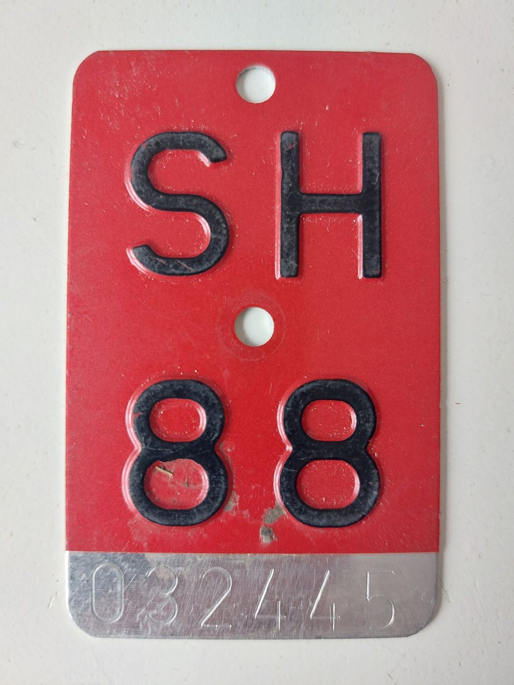 Sachs Insegne: Velonummer SH 88 plaque Velo – Usato da Schenkon venduto da Uhu007