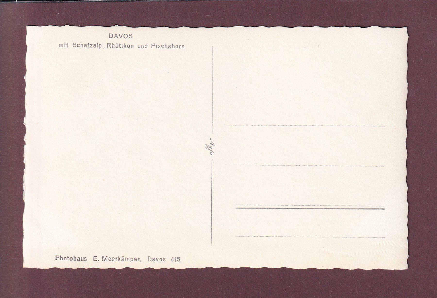 Cartoline postali: DAVOS - Schatzalp - Rhätikon - Pischahorn – Usato da Pully venduto da nicecards 1