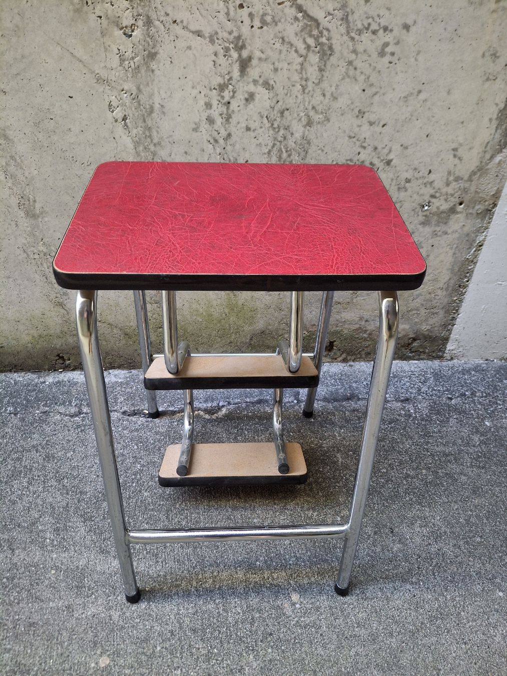 Hocker: Trittschemel, Tritthocker, Mid-Century, 60er, 50er – Gebraucht aus Fislisbach von HurtiBrocki 4
