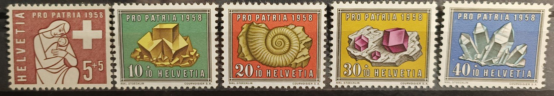 Alle Briefmarken: 1958 Pro Patria Satz postfrisch** – Gebraucht aus Dübendorf von goeggi79