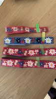 Stickereiband mit Edelweiss Motiv neu