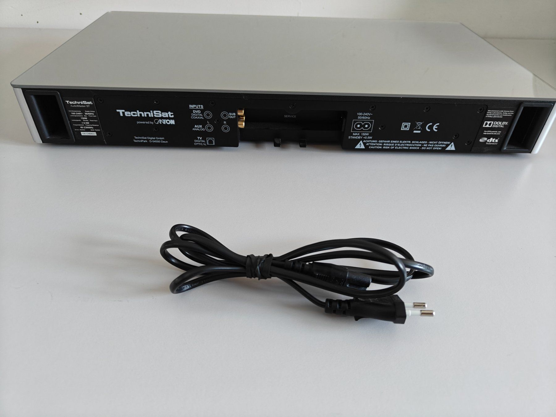 Home Cinema: TechniSat AudioMaster BT - Soundbase Silber Glas - 2010 – Usato da Birr venduto da DisDas 5