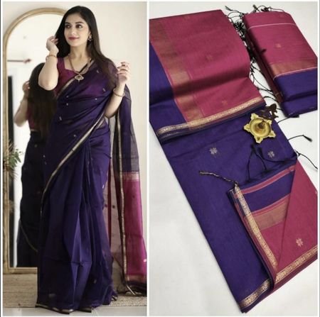 Cotton Saree Violett